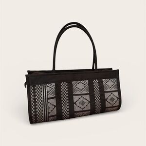 Elegant Black Patterned Women's Bag